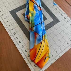 J Garcia Blue Mountain necktie from watercolor collection Artist Proof no 3